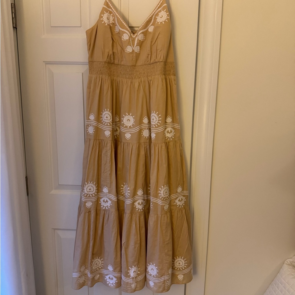 Lilly Pulitzer Tan and White Maxi Dress